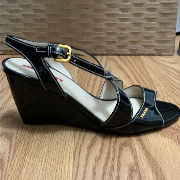 Authentic Prada wedge patent - Picture 3 of 5